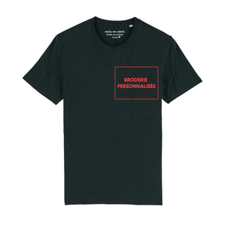 T-shirt brodé personnalisé - NOIR