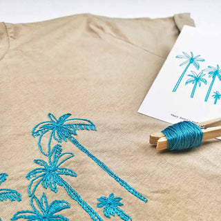 DIY embroidery design - Palm trees