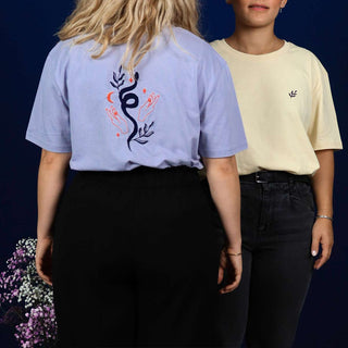 Snake & Moon Ritual embroidered t-shirt