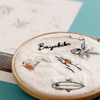 DIY embroidery design - Miami Beach