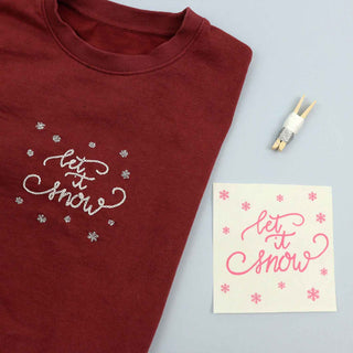 DIY embroidery design - Let It Snow