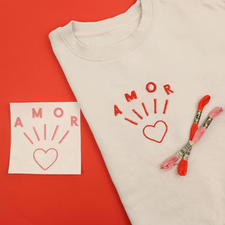 DIY embroidery design - Amor