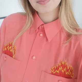 DIY embroidery design - Flames