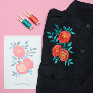 DIY embroidery design - Flower Power