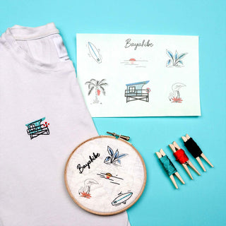 DIY embroidery design - Miami Beach
