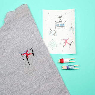 DIY Embroidery Kit - Ski Trip