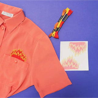 DIY embroidery design - Flames